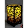 LAMPE MOTIF FLEURS (JAUNE)