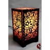 LAMPE MOTIF FLEURS (ROUGE)