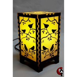 LAMPE OISEAUX (JAUNE)