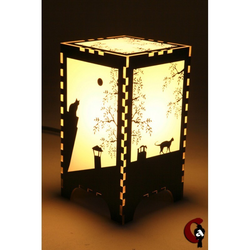 LAMPE CHAT (JAUNE)